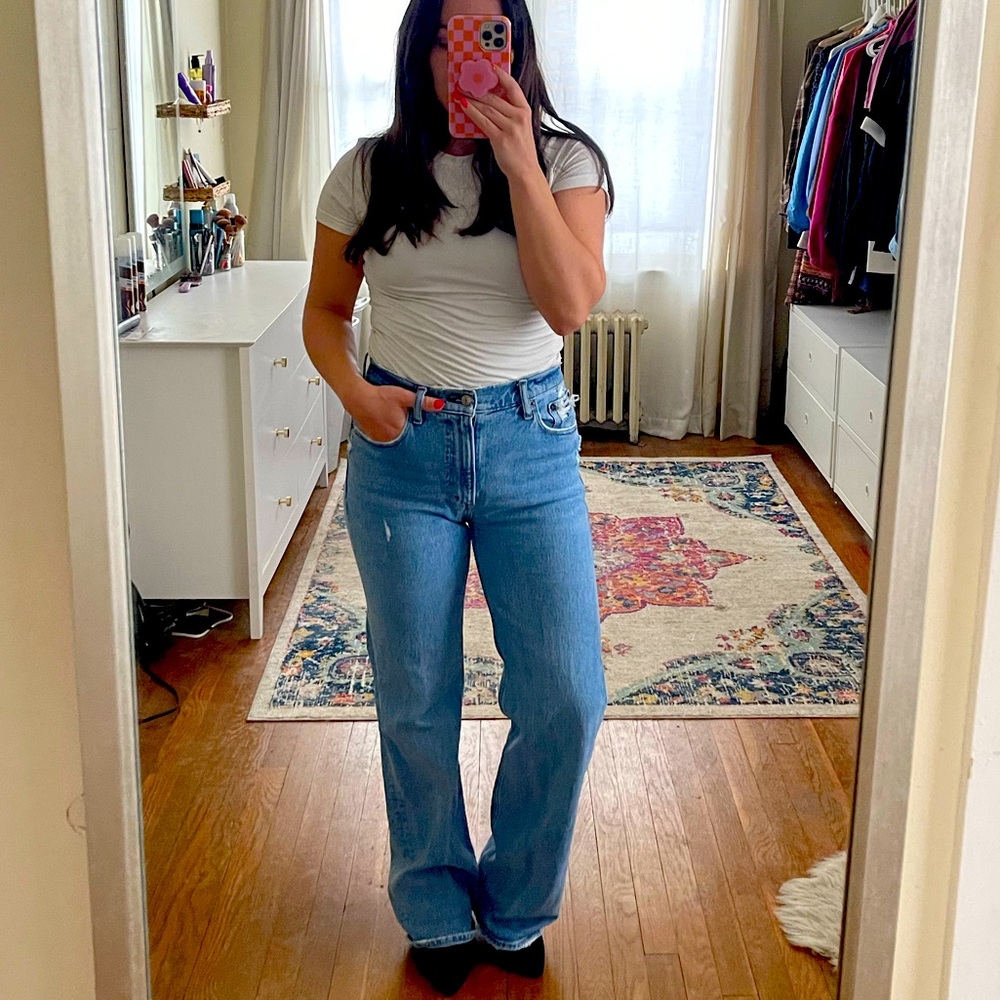 A&F 90’s relaxed jeans, medium wash